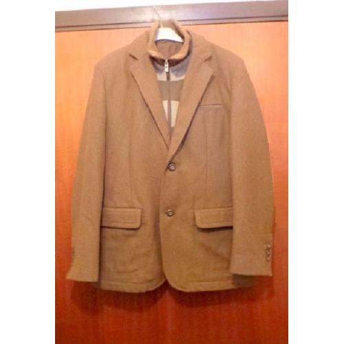 Veste Marron Homme Très Élégante, Doublée Au Col Et Aux Poignets, Poches, T. L