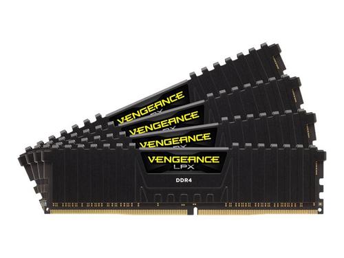 CORSAIR Vengeance LPX - DDR4 - kit - 32 Go: 4 x 8 Go - DIMM 288 broches - 3200 MHz / PC4-25600 - CL16 - 1.35 V - mémoire sans tampon - non ECC - noir