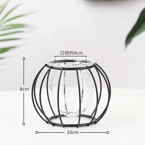 violet - Vase à fleurs en fer, porte plante en métal, hydroponique, conteneur de Terrarium, bureau, table, décor de maison