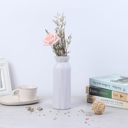 B-gris - Vase À Fleurs En Plastique Imitation Céramique Blanche Pot Pour Décoration De Maison
