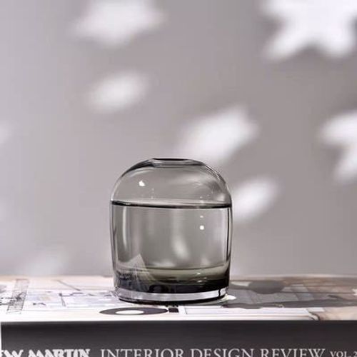 Gris fumé 100 - Vase à fleurs en verre de style européen, simple, créatif, pour salon, table à manger, artisanat