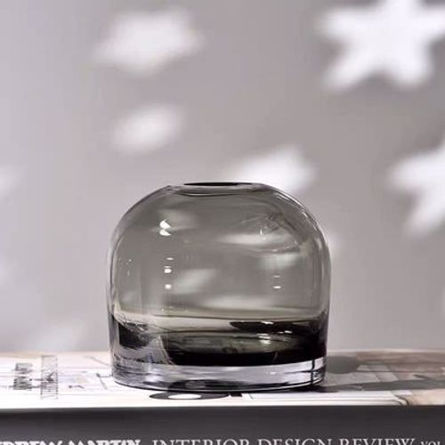 Gris fumé 120 - Vase à fleurs en verre de style européen, simple, créatif, pour salon, table à manger, artisanat
