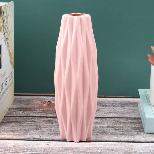 3219 rose - Vase à fleurs moderne, décoration de maison, salon, Imitation de Vases en céramique en plastique, Table, Pot de fleurs de Style nordique, ornement de maison