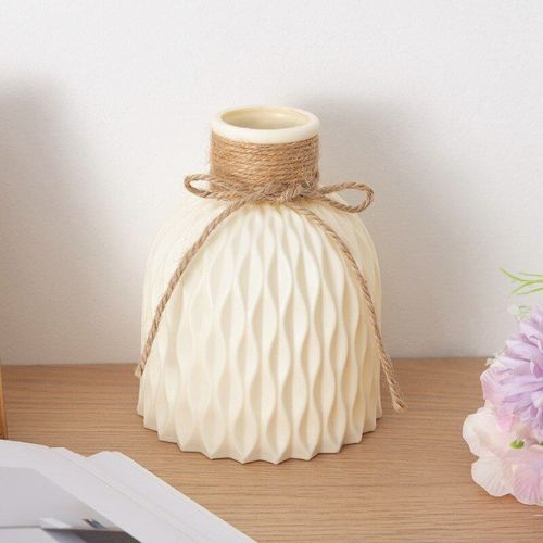 Beige - Vase À Fleurs Moderne Imitation De Pot De Fleur En Céramique Décoration De Maison Vase En Plastique Arrangement De Fleurs Style Nordique Décoration De Maison