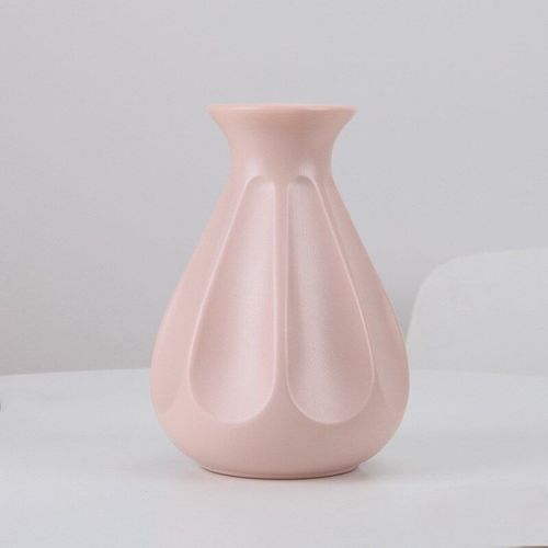 3504 rose - Vase à fleurs moderne, décoration de maison, salon, Imitation de Vases en céramique en plastique, Table, Pot de fleurs de Style nordique, ornement de maison