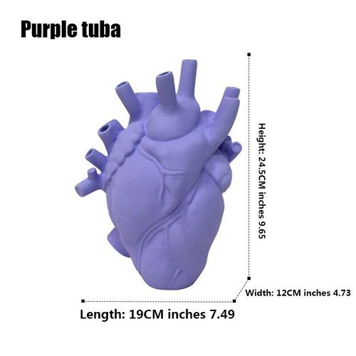 Tuba violet - Vase créatif en résine pour décoration de maison, Pot de fleurs en forme de c¿ur, Sculpture'art du corps humain, décoration de bureau pour chambre
