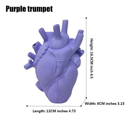Trompette violette - Vase créatif en résine pour décoration de maison, Pot de fleurs en forme de c¿ur, Sculpture'art du corps humain, décoration de bureau pour chambre