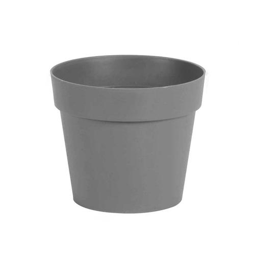 Pot Rond Toscane - 20x17cm - 3l - Gris Béton - Eda Plastiques