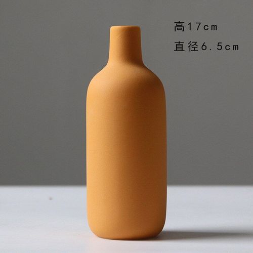 Une orange - Vase de fleurs séchées de Style nord européen, décoration douce en céramique pour salon, meuble TV, Table à manger
