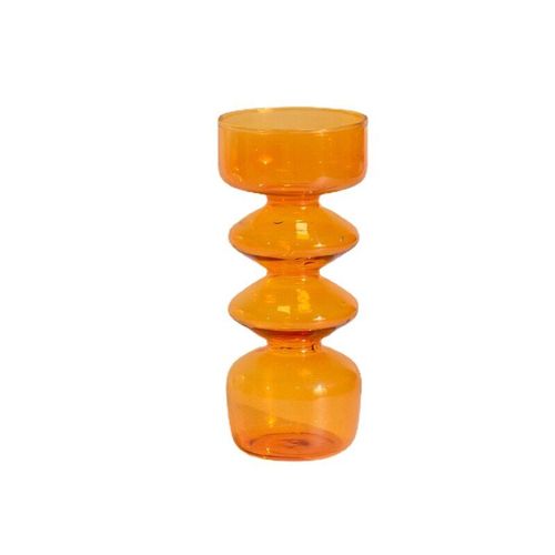 Diamant orange - Vase décoratif en verre, style nordique, pour la décoration de la maison, pour le bureau