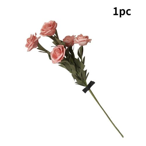 Roses de simulation - Vase écologique en bois Ins, Arrangement de fleurs, bouteille décorative de bureau, ornements de Table simples et pratiques, décoration de maison