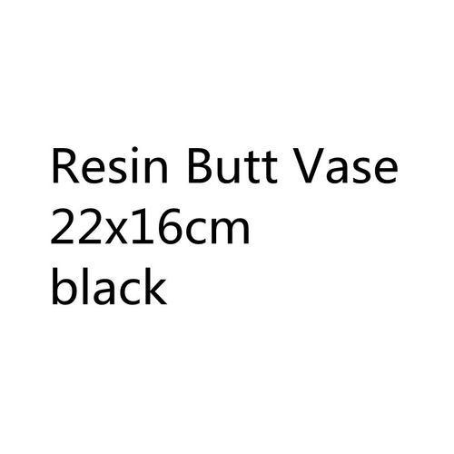 Resin Butt Black - Vase en forme de fesse nue en résine pour décoration,objet créatif fait à la main, accessoire artisanal pour maison, style moderne, pot pour arrangement de fleurs
