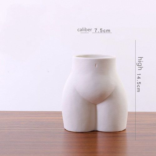 Vase en forme de fesse nue en résine pour décoration,objet créatif fait à la main, accessoire artisanal pour maison, style moderne, pot pour arrangement de fleurs