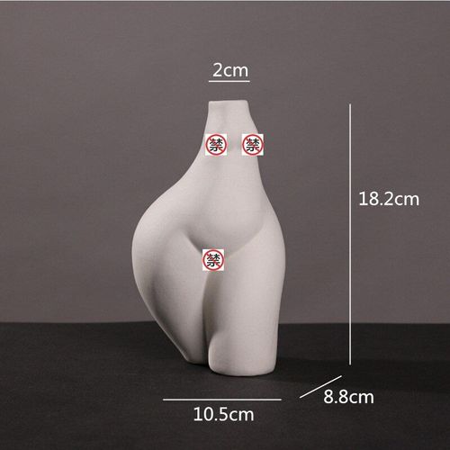 Vase en forme de fesse nue en résine pour décoration,objet créatif fait à la main, accessoire artisanal pour maison, style moderne, pot pour arrangement de fleurs