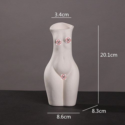 Vase en forme de fesse nue en résine pour décoration,objet créatif fait à la main, accessoire artisanal pour maison, style moderne, pot pour arrangement de fleurs