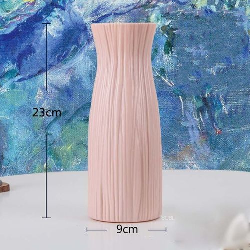 3503-rose - Vase en plastique Origami Imitation blanc laiteux, Pot de fleur en céramique, panier de fleurs, décoration nordique pour la maison