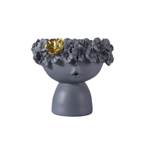 gris-s - Vase en résine Style européen, décoration de maison, Pot de fleur, Sculpture, Statue, porte brosse de maquillage, boîte de rangement, artisanat de bureau