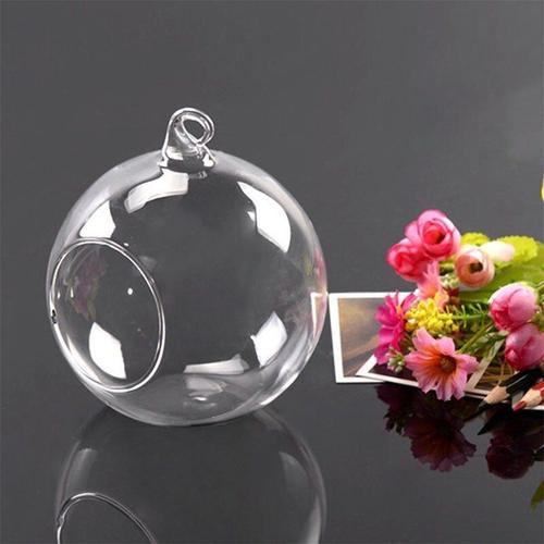 6 cm - Vase en verre à suspendre pour plante, boule de verre créative, récipient de Terrarium à fleurs, décoration de maison et de bureau, lunettes décoratives suspendues