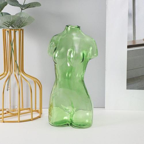 Vert - Vase en verre à fleurs séchées pour femme, Design artistique, décoration de maison en résine, accessoires de Table de salon