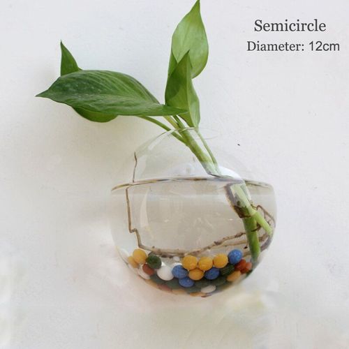 12 cm - Vase en verre suspendu pour fleurs, 1 pièce, décoration créative, porte plante, Style nordique moderne, ornements de jardin pour la maison