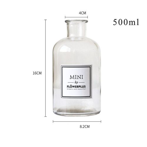 Mini 500 ml - Vase Moderne Vase De Table En Verre, Pour Décoration De Maison, Design Nordique Européen, Pour Fleurs, Art, Décoration De Salon