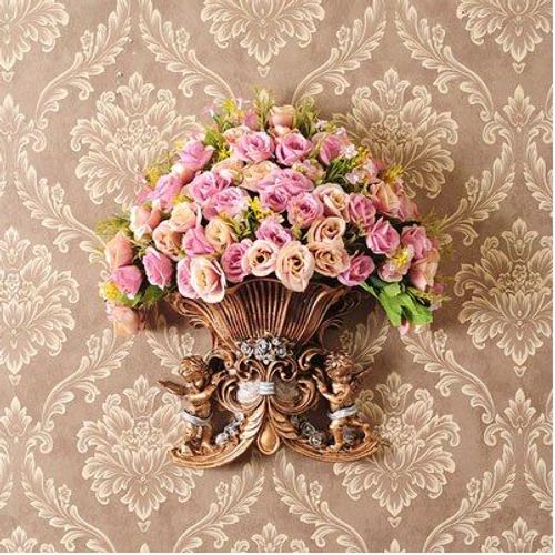 Style10 avec une fleur - Vase Mural ange en résine européenne, ancien Pot de fleur Mural, décoration artisanale, pour la maison, salon, panier autocollant