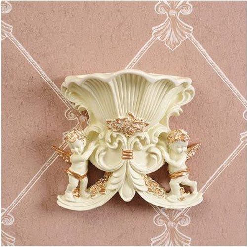 Vase Mural ange en résine européenne, ancien Pot de fleur Mural, décoration artisanale, pour la maison, salon, panier autocollant
