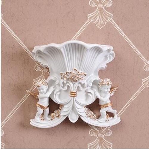 Vase Mural ange en résine européenne, ancien Pot de fleur Mural, décoration artisanale, pour la maison, salon, panier autocollant