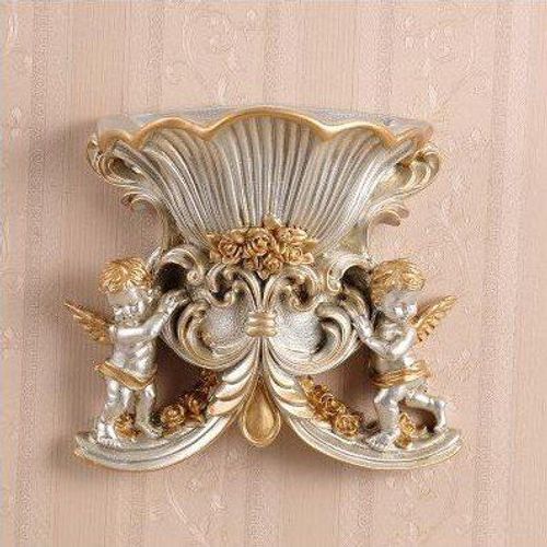 Vase Mural ange en résine européenne, ancien Pot de fleur Mural, décoration artisanale, pour la maison, salon, panier autocollant