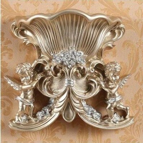 Vase Mural ange en résine européenne, ancien Pot de fleur Mural, décoration artisanale, pour la maison, salon, panier autocollant
