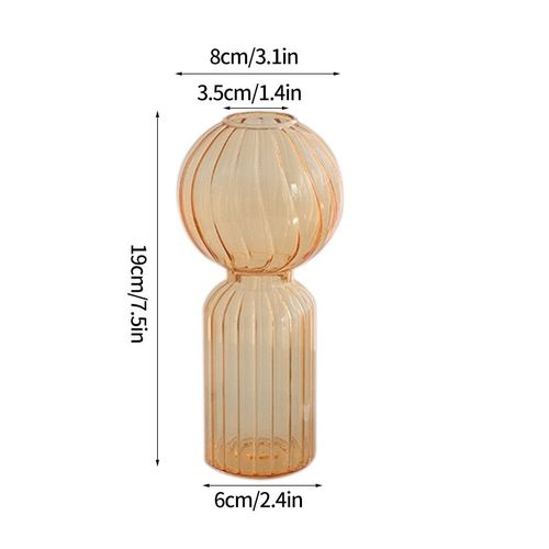 Orange - Vase nordique en verre pour Arrangement de fleurs, bouteille de plantes hydroponiques, ornement de bureau, accessoires de décoration pour la maison
