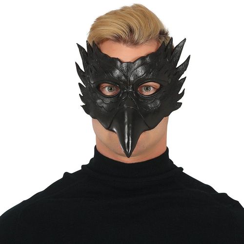 Demi-Masque Mystère Hibou Noir