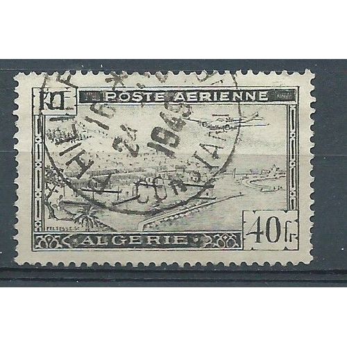 Algerie- Obl - 1947 - Yt N° Pa6- Bimoteur Potez59 Survolant La Rade D'alger