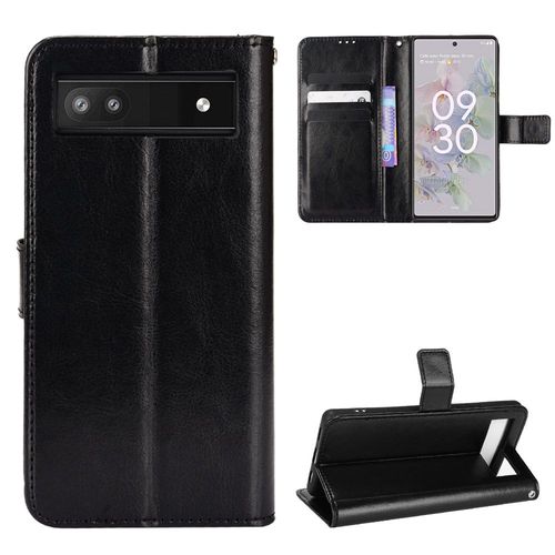 Coque Google Pixel 6a,Etui Pour Google Pixel 6a,Coque En Cuir Pour Google Pixel 6a,Convient A Etui La Google Pixel 6a,Noir