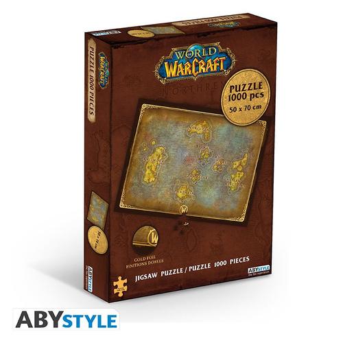 Abystyle World Of Warcraft - Puzzle 1000 Pièces - Carte D'azeroth