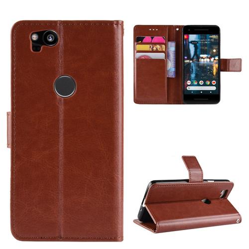 Coque Google Pixel 2,Etui Pour Google Pixel 2,Coque En Cuir Pour Google Pixel 2,Convient A Etui La Google Pixel 2,Marron