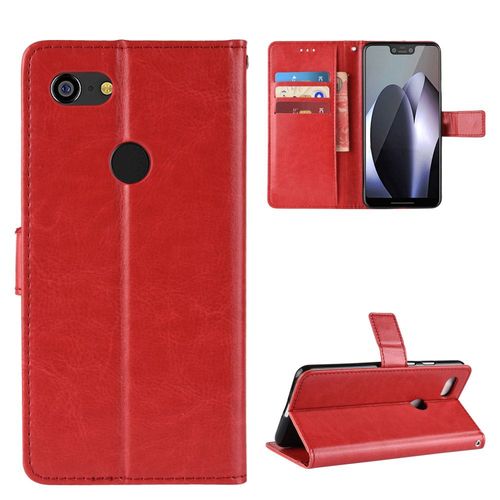 Coque Google Pixel 3 Xl,Etui Pour Google Pixel 3 Xl,Coque En Cuir Pour Google Pixel 3 Xl,Convient A Etui La Google Pixel 3 Xl,Rouge