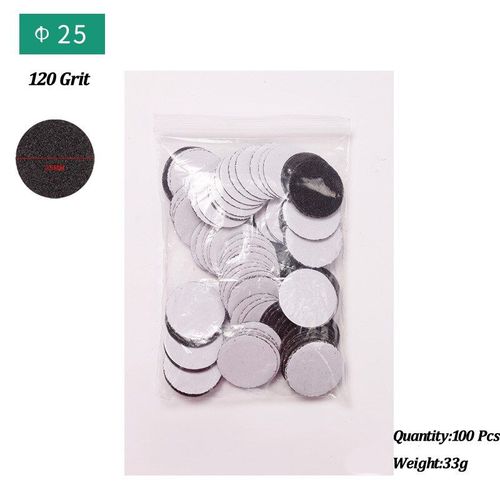 25 Mm - 100 Pièces/Sac Râpe À Pied Pédicure Lime À Pied Professionnel Callus Dur Peau Morte Pédicure Remplaçable Dissolvant De Papier De Verre Outils De Soin Des Pieds 