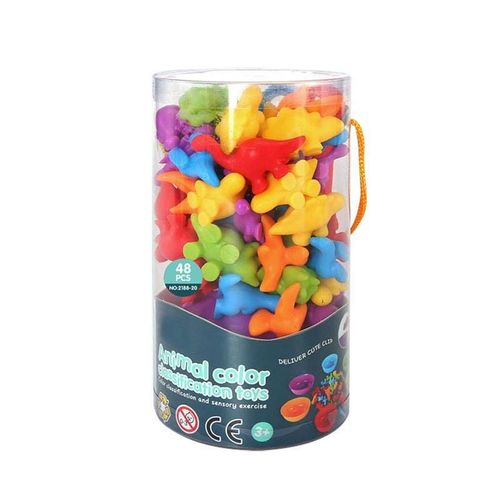 Jeux Montessori 3 Ans,Jouets Pour Comptage Tri Numéros Les Dinosaure Jouet Educatif Bébé Classification Des Couleurs Enfant Cadeau