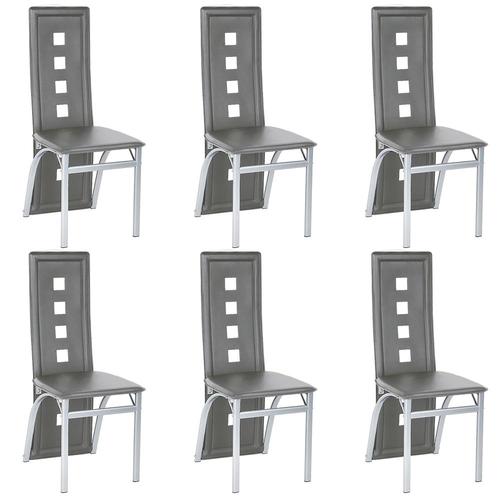 Chaise moderne à dossier haut pour salle à manger (lot de 6)