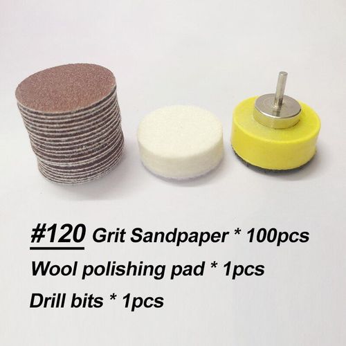 120 Grain Un Ensemble - Jeu De Limes Pour Pieds, Papier De Verre, Poignée'arbre De Disque, Dissolvant De Callosités, Cuticules, Pour Soins Des Pieds Électriques, Polissage, Broyeur, Pédicure, Outils De Manucure 