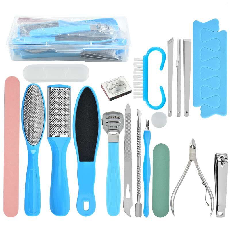 Pt20-1 Bleu - Kit De Soins Professionnels Des Pieds, 20 En 1...