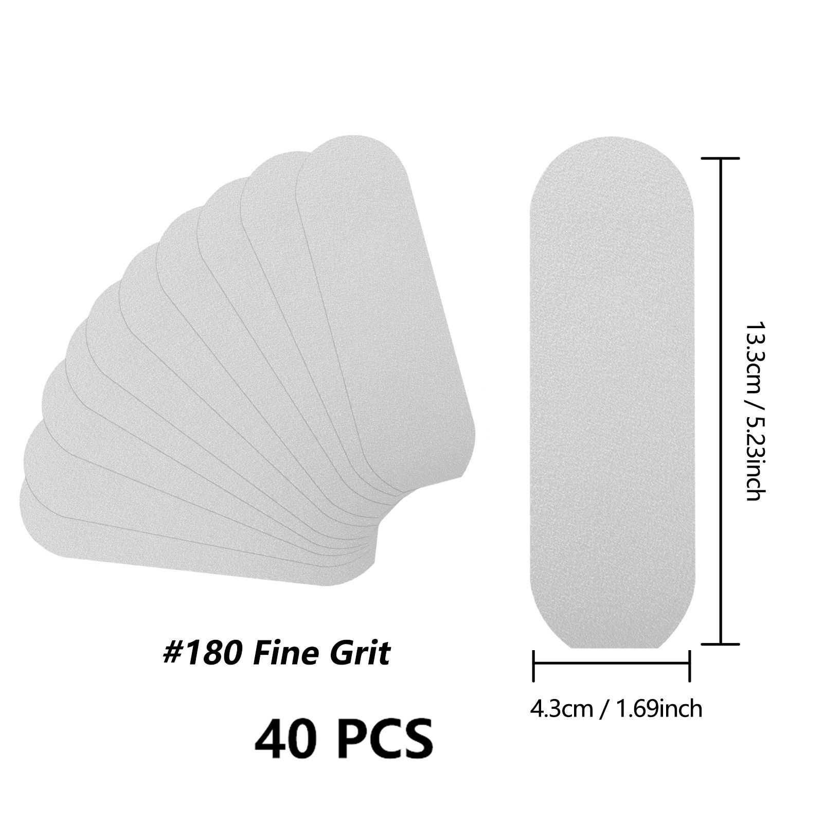 G180-40pcs - Lime De Remplacement Pour Rpe  Pied, 80/180 G...