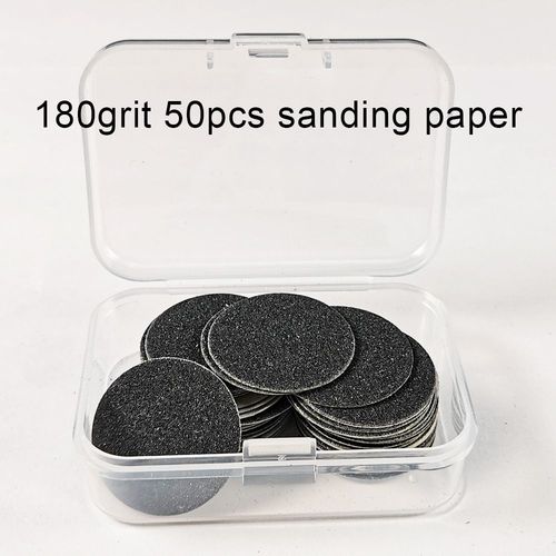180grit 1 Boîte (50pc) - Papier De Verre Remplaçable Pour Ponceuse Électrique Des Pieds, Dissolvant De Callosités, Outils De Pédicure, Peau Craquelée Et Dure 