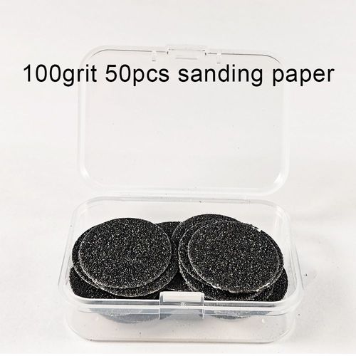 100grit 1 Boîte (50pc) - Papier De Verre Remplaçable Pour Ponceuse Électrique Des Pieds, Dissolvant De Callosités, Outils De Pédicure, Peau Craquelée Et Dure 