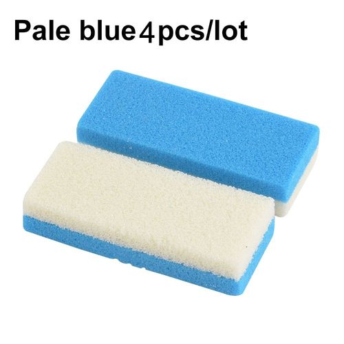 4pcs Bleu Pâle - Pierre Ponce Pour Soins Des Pieds, Bloc De Gommage Pour Callosités Et Talons Durs, Dissolvant De Peaux Mortes Et Sèches, Outil De Salon De Pédicure, Exfoliation, 6 Couleurs 