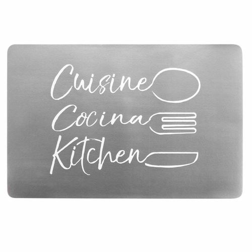 Set De Table Imprimé "Cuisina" 28x43cm Argent
