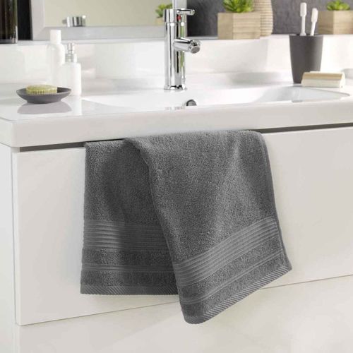Serviette De Toilette "Tendresse" 50x90cm Anthracite