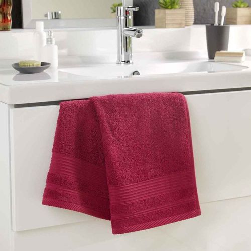 Serviette De Toilette "Tendresse" 50x90cm Rubis
