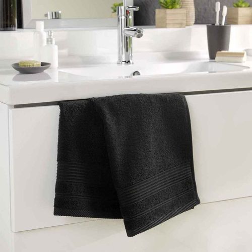 Serviette De Toilette "Tendresse" 50x90cm Noir